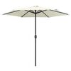 vidaXL Parasol de jardin et mât en aluminium 270x246 cm Blanc sable