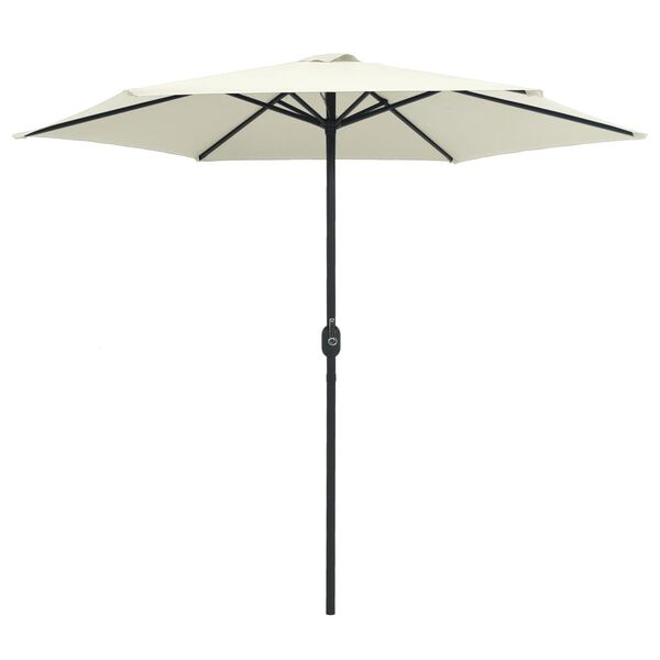 vidaXL Parasol de jardin et mât en aluminium 270x246 cm Blanc sable
