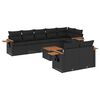 vidaXL Patio Sofa Set 9 place Black