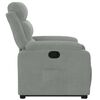 vidaXL Fauteuil inclinable Gris clair Velours