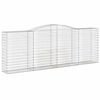 vidaXL Panier de gabions arqu&eacute; 400x50x140/160 cm Fer galvanis&eacute;