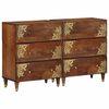 vidaXL Buffet 2 pcs marron miel 60 x 33 x 75 cm Bois de mangue massif