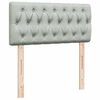 vidaXL Cadre de lit ottoman et matelas gris clair 90x200 cm velours