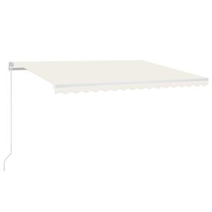 vidaXL Auvent manuel r&eacute;tractable 400x350 cm Cr&egrave;me