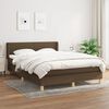 vidaXL Sommier &agrave; lattes de lit avec matelas Marron fonc&eacute; 140x190 cm