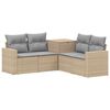 vidaXL Ensemble de Canap&eacute;s 5 pc Beige et Gris clair