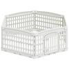 vidaXL Parc de Jeu pour Chiens &agrave; 6 Panneaux 122 x 106,5 x 40 cm Blanc