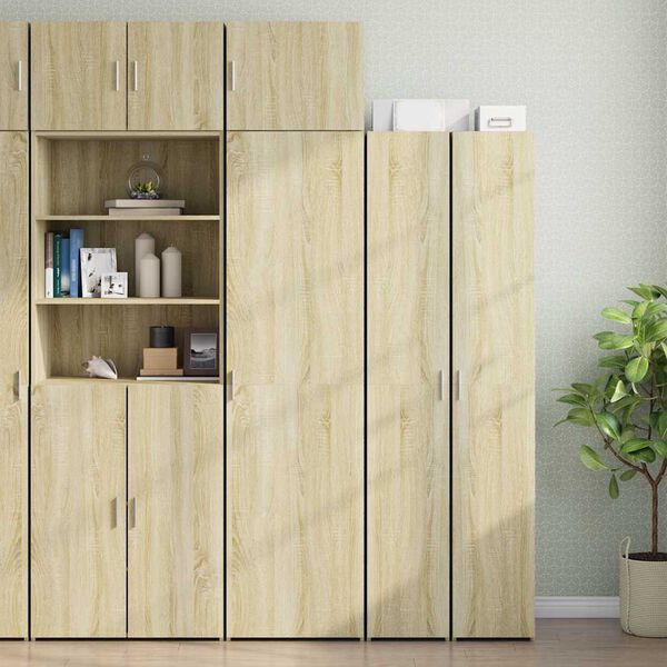 vidaXL Armoire de rangement mince ch&ecirc;ne sonoma 50x42,5x225 cm