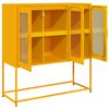 vidaXL Buffet jaune moutarde 100,5x39x107 cm acier laminé à froid
