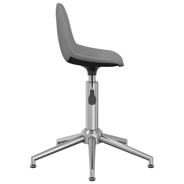 vidaXL Chaise pivotante de bureau Gris clair Tissu