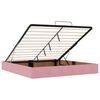 vidaXL Lit ottoman avec matelas et LED Rose 180x200 cm velours