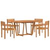vidaXL Ensemble de salle &agrave; manger de jardin 5 pcs en bois massif d'acacia