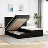VidaXL Cadre de lit ottoman avec matelas noir 180x200cm velours