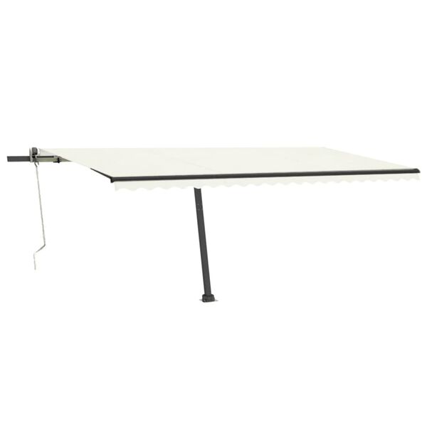 vidaXL Auvent automatique sur pied 500x300 cm Cr&egrave;me