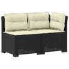 vidaXL Canap&eacute; de jardin 2 places avec coussins look rotin PP