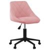 vidaXL Chaise pivotante de salle &agrave; manger Rose Velours