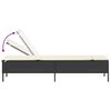 vidaXL Chaises longues avec coussins lot de 2 noir r&eacute;sine tress&eacute;e