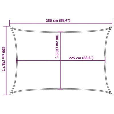 vidaXL Voile d'ombrage 160 g/m² rectangulaire sable 2x2,5 m PEHD