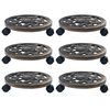 vidaXL Chariots pour plantes 6 pcs Bronze 30 cm Plastique