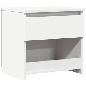 vidaXL Table de chevet Blanc 40x30x39 cm Bois d'ing&eacute;nierie