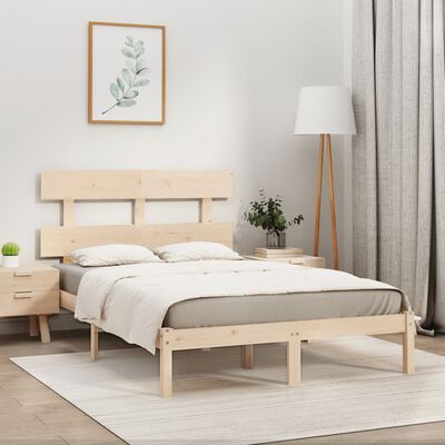 vidaXL Cadre de lit bois massif 180x200 cm super king