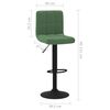 vidaXL Tabourets de bar lot de 2 vert fonc&eacute; velours