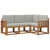 vidaXL Ensemble de canap&eacute;s d'ext&eacute;rieur 4 pc Gris Naturel et Clair