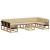 vidaXL Ensemble de canap&eacute;s d'ext&eacute;rieur 11 pc Blanc et Beige