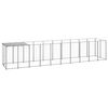 vidaXL Chenil Argent&eacute; 6,05 m&sup2; Acier