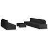 vidaXL Salon de jardin 8 pcs R&eacute;sine tress&eacute;e Noir