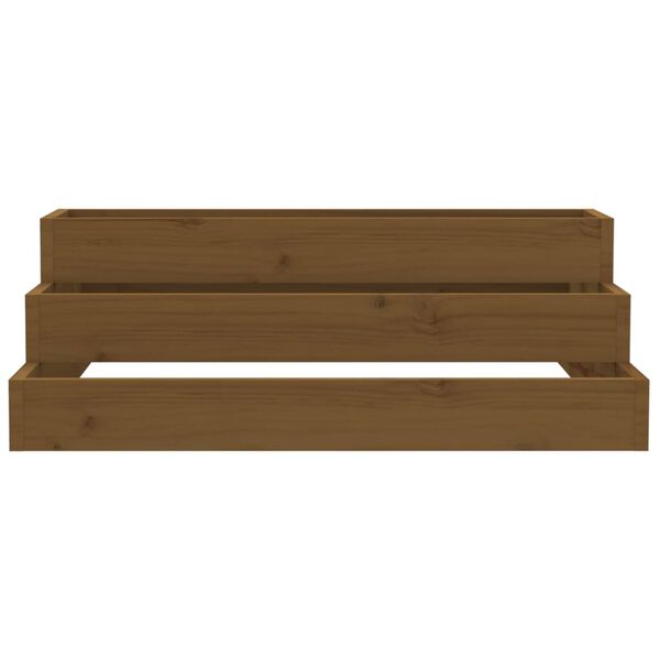 vidaXL Jardinière Marron miel 80x80x27 cm Bois massif de pin