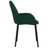 vidaXL Chaises &agrave; manger lot de 2 Vert fonc&eacute; Velours