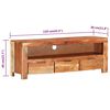vidaXL Meuble TV 110x30x40 cm Bois d'acacia massif