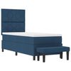 vidaXL Lit &agrave; ressorts avec matelas Bleu 80 x 200 cm tissu