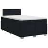 vidaXL Lit boxspring avec matelas Noir 120 x 190 cm Tissu