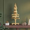 vidaXL Arbre de No&euml;l en bois Marron 60 cm Bois massif en pin