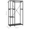 vidaXL Garde-robe Noir 90x40x167 cm M&eacute;tal et agglom&eacute;r&eacute;