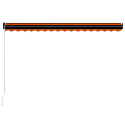 vidaXL Auvent manuel rétractable 450x300 cm Orange et marron