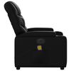 vidaXL Fauteuil de massage inclinable électrique noir similicuir