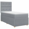 vidaXL Lit boxspring avec matelas Gris clair 100 x 200 cm Tissu