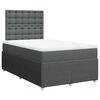 vidaXL Sommier &agrave; lattes de lit avec matelas Gris fonc&eacute; 120x200cm Tissu