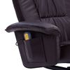 vidaXL Fauteuil de massage inclinable et repose-pied marron similicuir