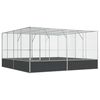 vidaXL Voli&egrave;re argent&eacute; 418x414x212 cm acier
