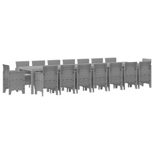 vidaXL Ensemble de salle &agrave; manger de jardin avec coussins 17 pcs