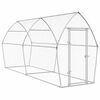 vidaXL Cage pour poules argent&eacute; 400x105x182 cm acier galvanis&eacute;