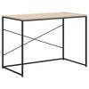 vidaXL Bureau d'ordinateur Noir et ch&ecirc;ne 110x60x70cm Bois d'ing&eacute;nierie