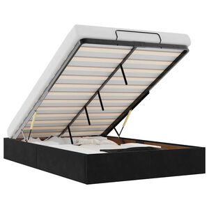 vidaXL Cadre de lit ottoman sans matelas noir 120x190 cm velours