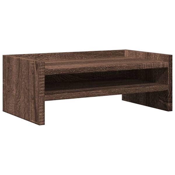 vidaXL Support de moniteur ch&ecirc;ne marron 42x24x16 cm bois d'ing&eacute;nierie