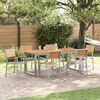vidaXL Ensemble de salle &agrave; manger pour jardin 7 pcs Gris
