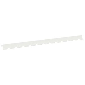 vidaXL Bordure de Pelouse 10 pc 102 x 4 x 4 cm Acier Blanc